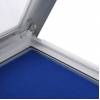Exteriérová uzamykateľná vitrína typu T, 9xA4, modrá textilná zadná stena - 45