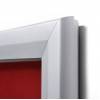 Exteriérová uzamykateľná vitrína typu T, 12xA4, červená textilná zadná stena - 42