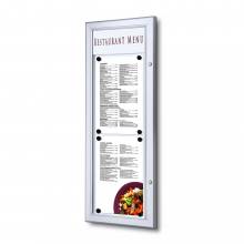 Exteriérová menu vitrína 2xA4 na výšku