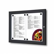 Čierna Menu vitrína / LED