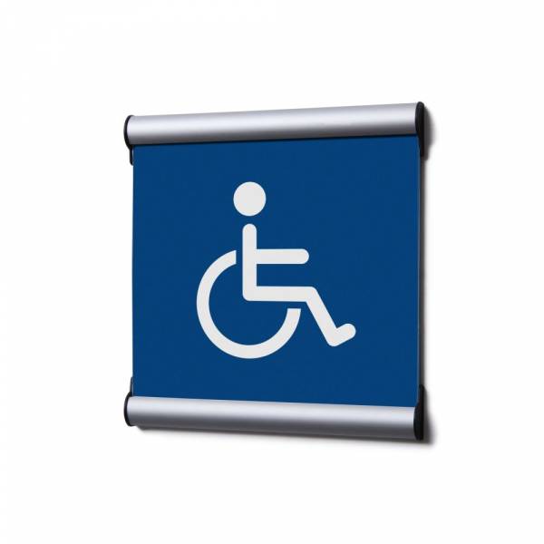 Dverná tabuľka 15,5 x 15,5 cm Set Pre invalidov modrá