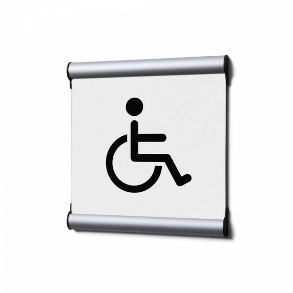 Dverná tabuľka 15,5 x 15,5 cm Set Pre invalidov bílá