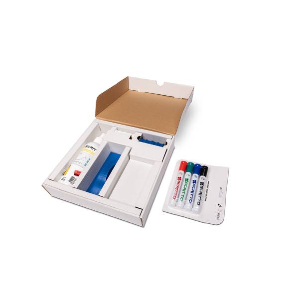 Set magnetov, fixiek, hubky a tekutého čističa