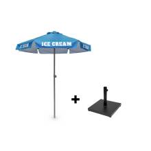 Slnečník Horeca Slide 200 cm set so základňou