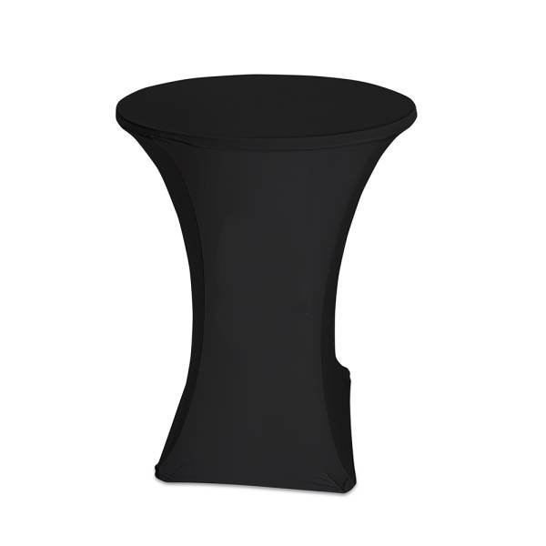 Elastický ubrus na kulatý koktejlový stolek čierny priemer 80cm
