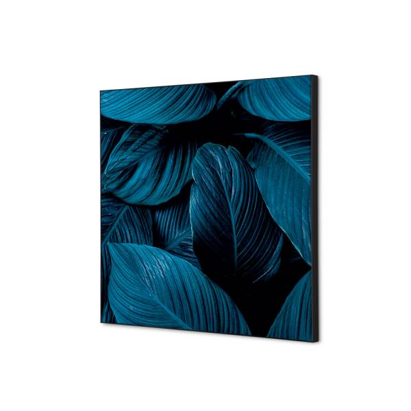 Textilná dekorácia na stenu 40 x 40 Listy rastlín Modrá