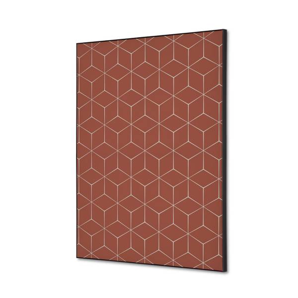 Textilná dekorácia na stenu A2 Hexagon hrdzavý