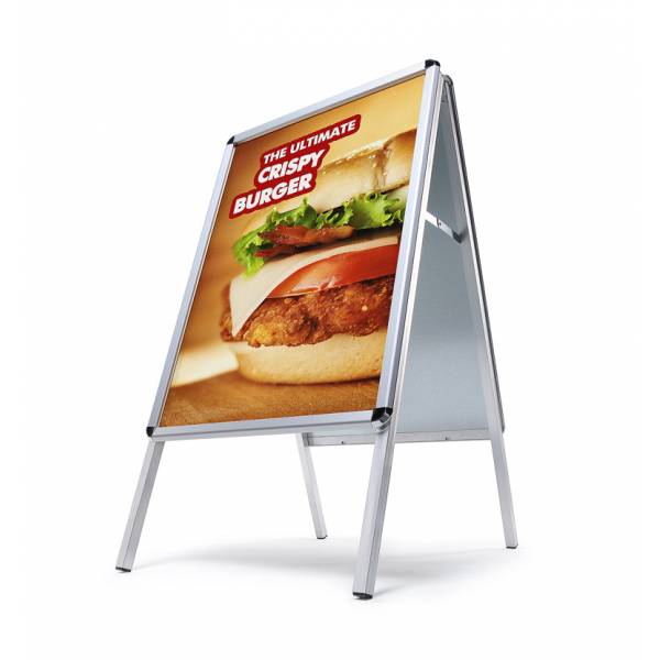 Reklamné áčko 500x700mm, oblý roh, profil 32mm, plechová zadná stena