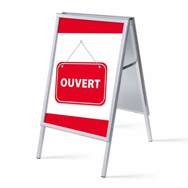 Set reklamního áčka A1, Otevřeno, červený, francouzština