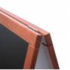 Reklamné drevené áčko s kriedovou tabuľou 55x85, tmavá hnedá - 5