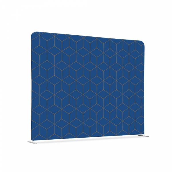 Potištěná látková dělící stěna 200-150 Oboustranný Hexagon modrohnědý